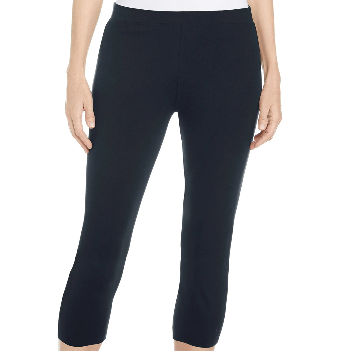 Coolibar Monterey Summer Capris, White/Navy - Women's XS-2XL