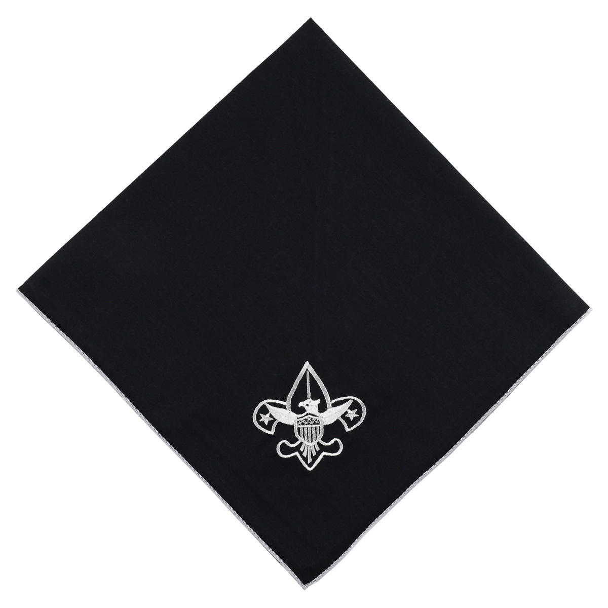 Scouting America Universal Emblem Embroidered     Neckerchief, Black