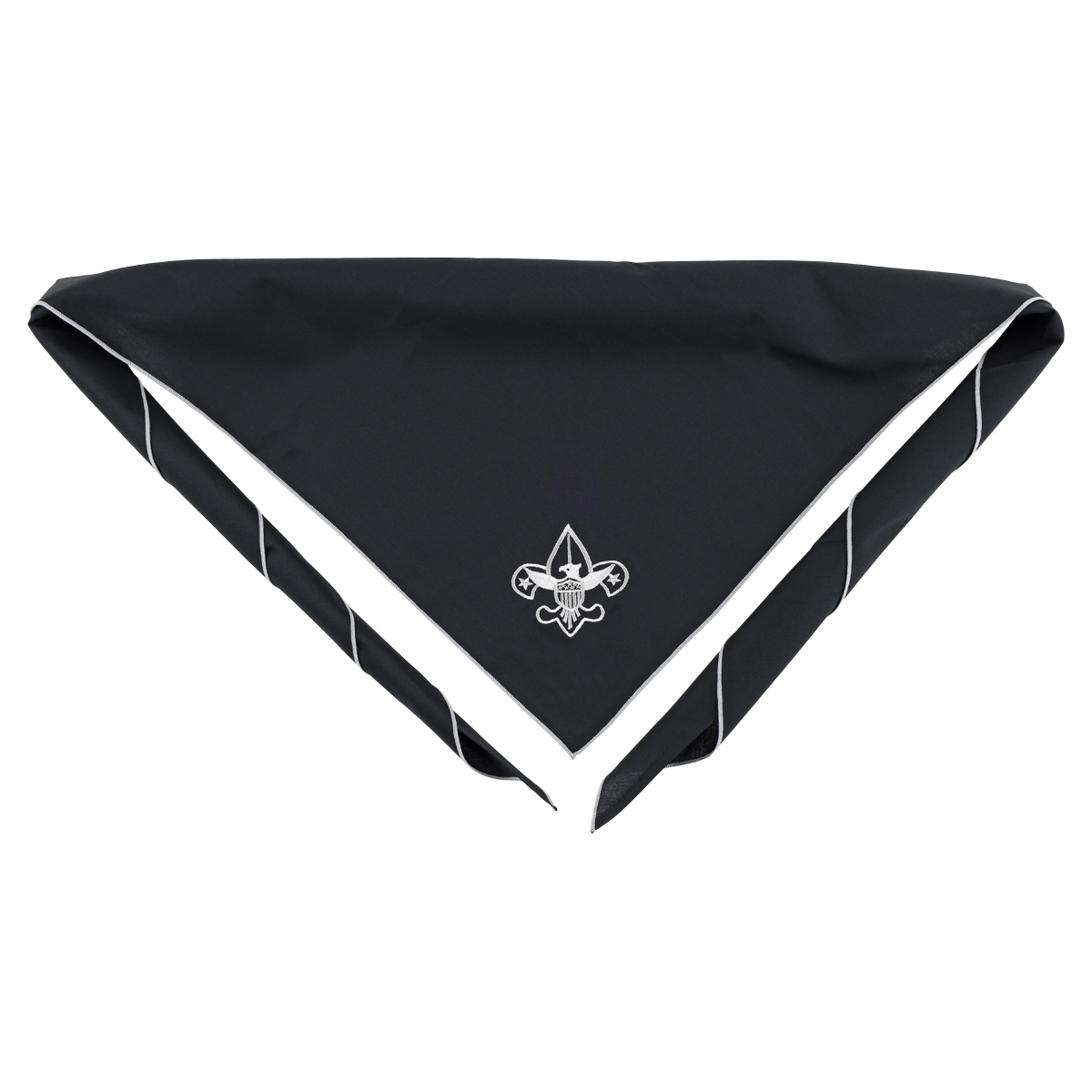 Scouting America Universal Emblem Embroidered     Neckerchief, Black