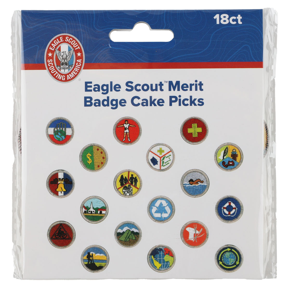 Eagle Scout Merit Badge Cupcake Picks - 18 Count