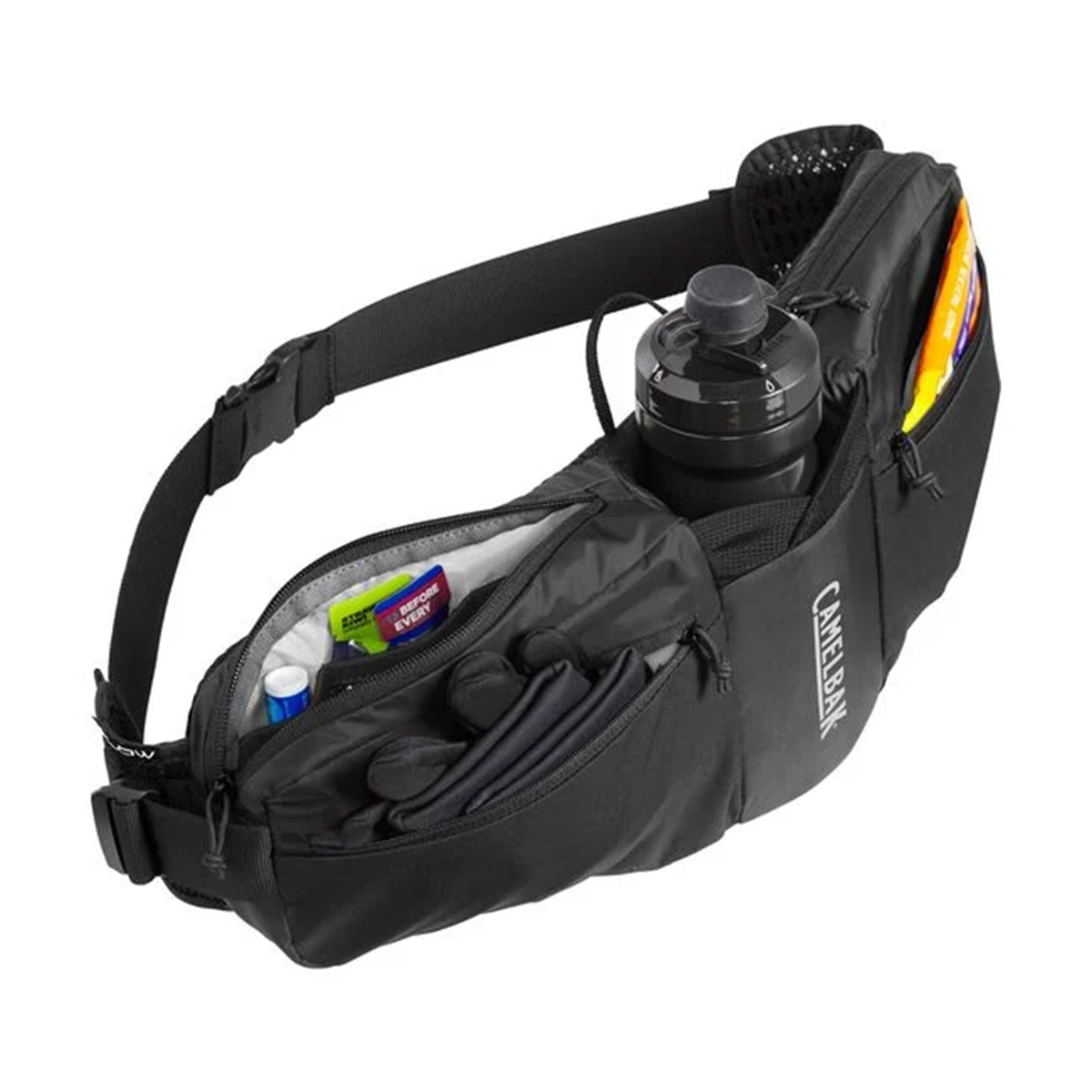 Podium 4 Flow 21oz Hydration Belt Black 7 Podium 4 Flow 21oz Hydration Belt Black