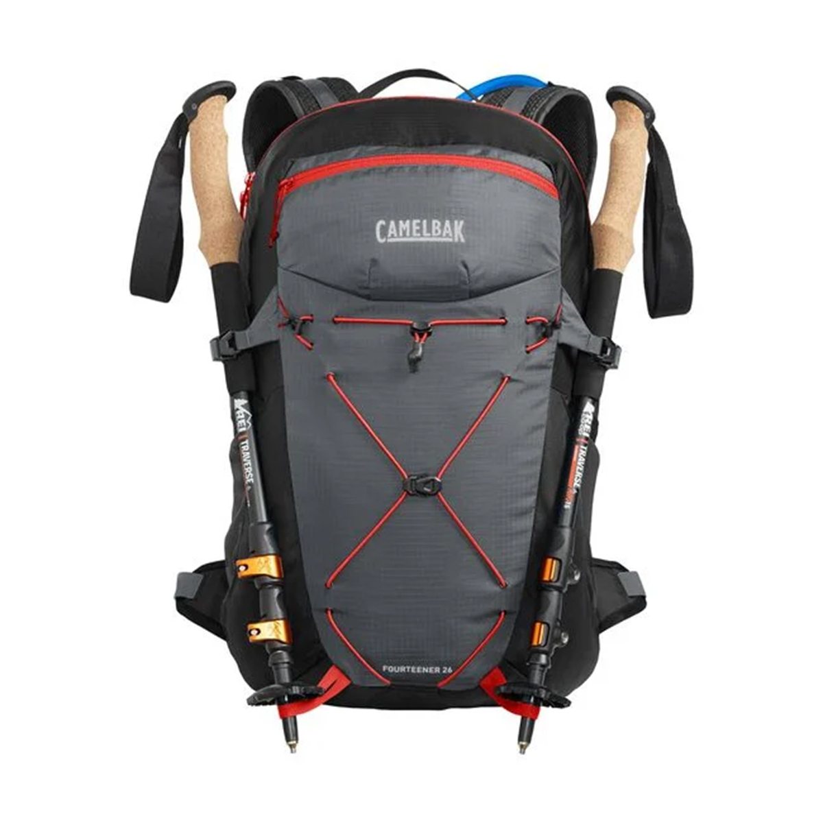 Fourteener 26 3L Hydration Hiking Pack Graphite/Red Poppy 8 Fourteener 26 3L Hydration Hiking Pack Graphite/Red Poppy