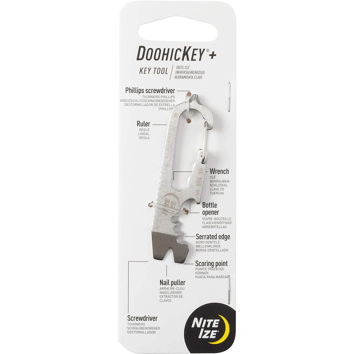 Nite Ize DoohicKey Key Tool Stainless Steel 3 Nite Ize DoohicKey Key Tool Stainless Steel