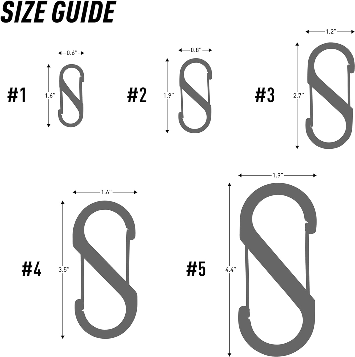 Nite Ize S-Biner Dual Carabiner, Stainless Steel-2Pack