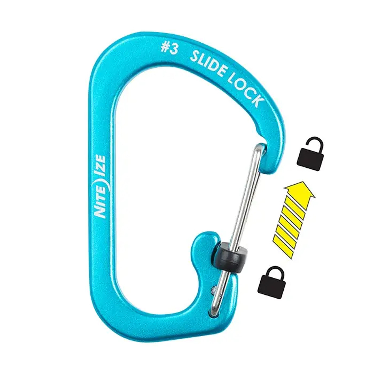 Nite Ize SlideLock Carabiner Aluminum Combo 3 PackAssorted 6 Nite Ize SlideLock Carabiner Aluminum Combo 3 PackAssorted