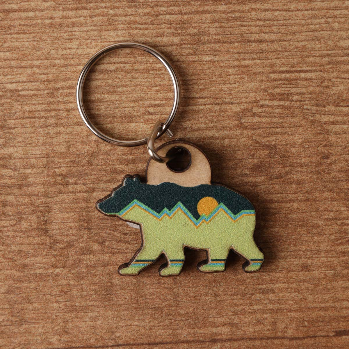 Bear Wood Keychain