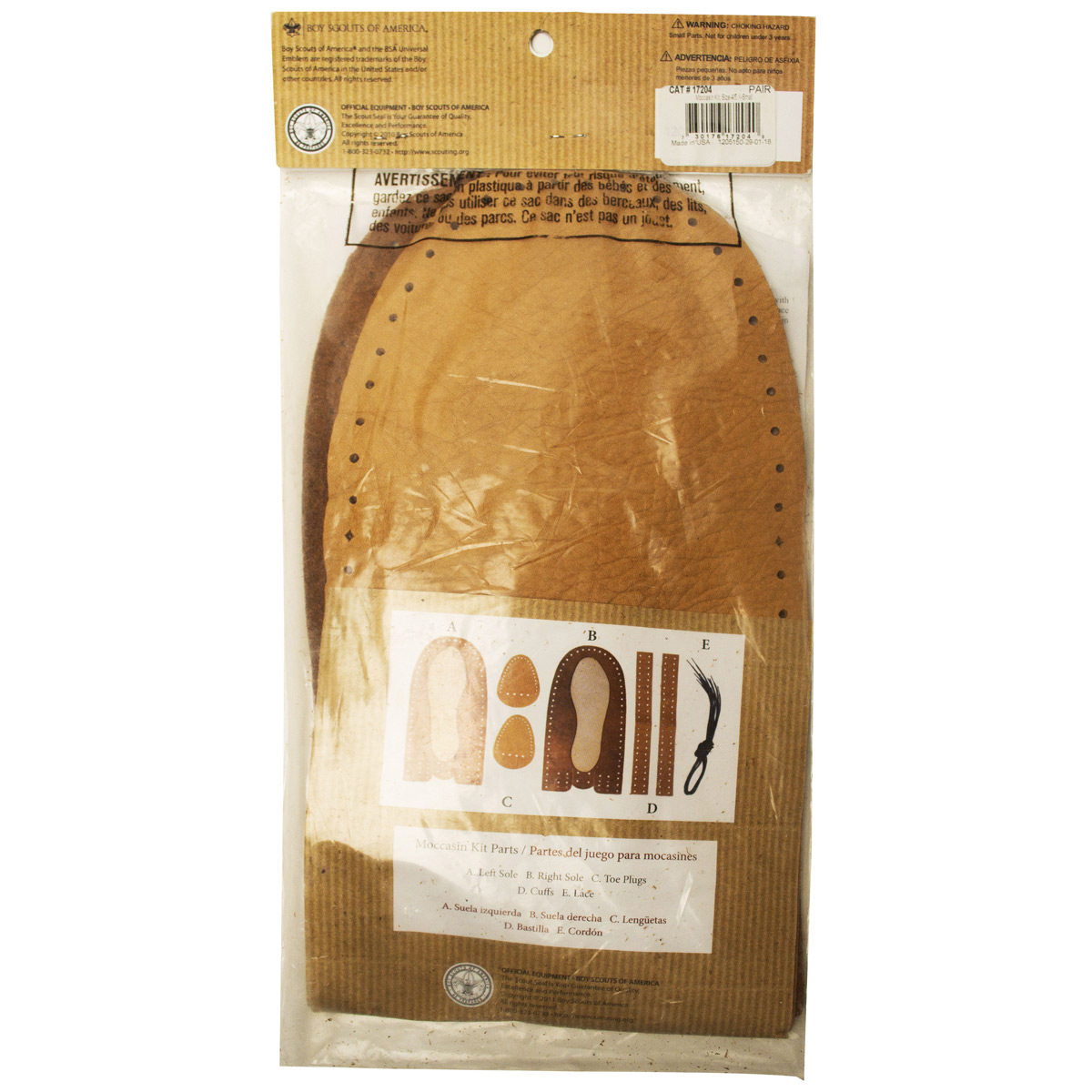 Moccasin Leather Craft Kit