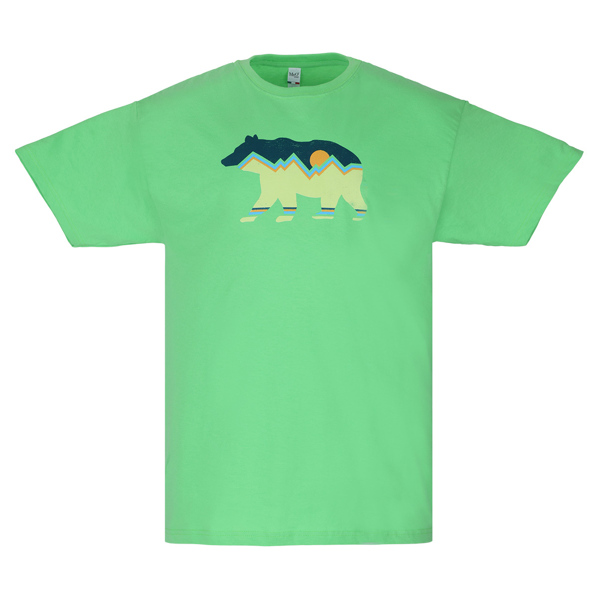 Mountain Bear Tee, Lime - Adult S-2XL