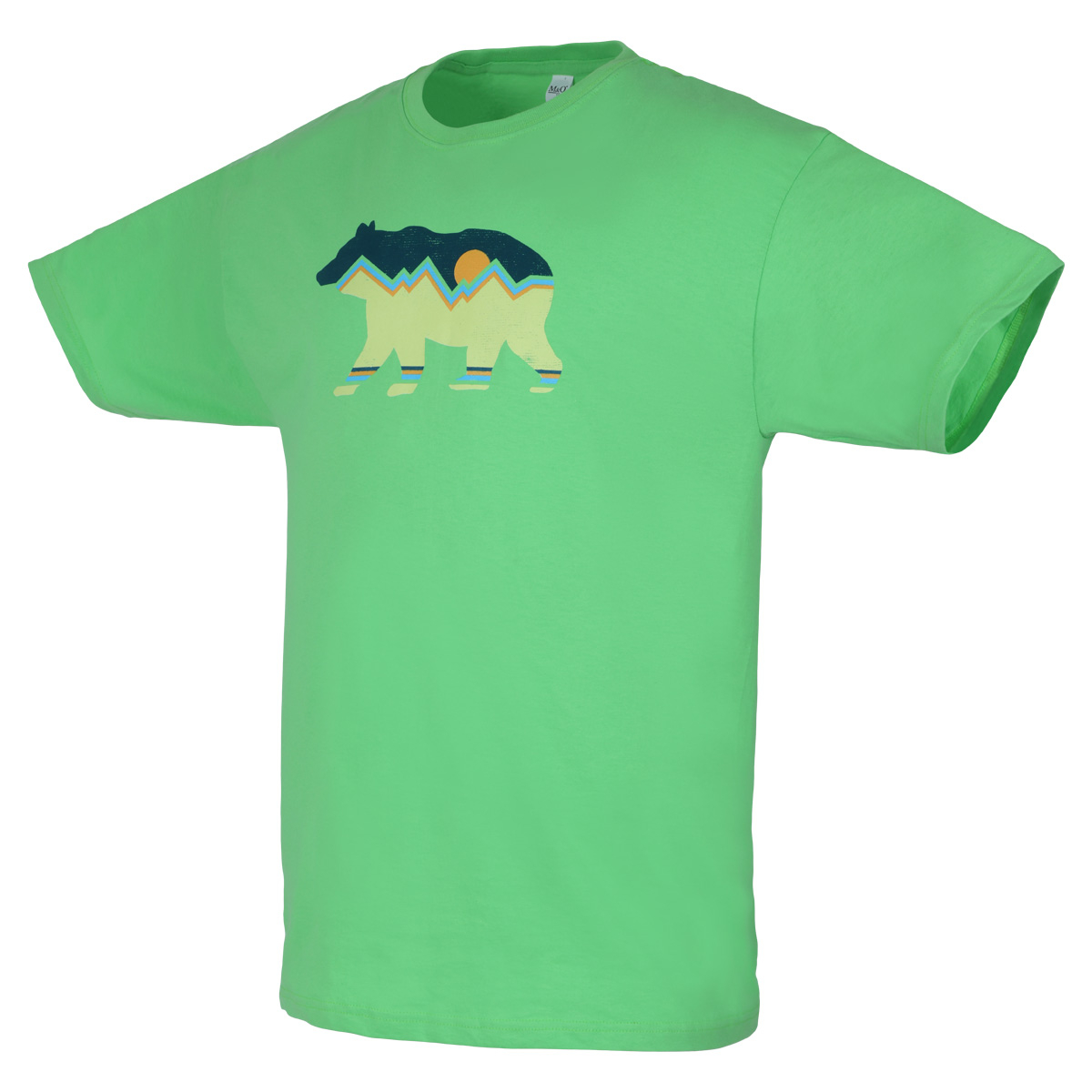 Mountain Bear Tee, Lime - Adult S-2XL