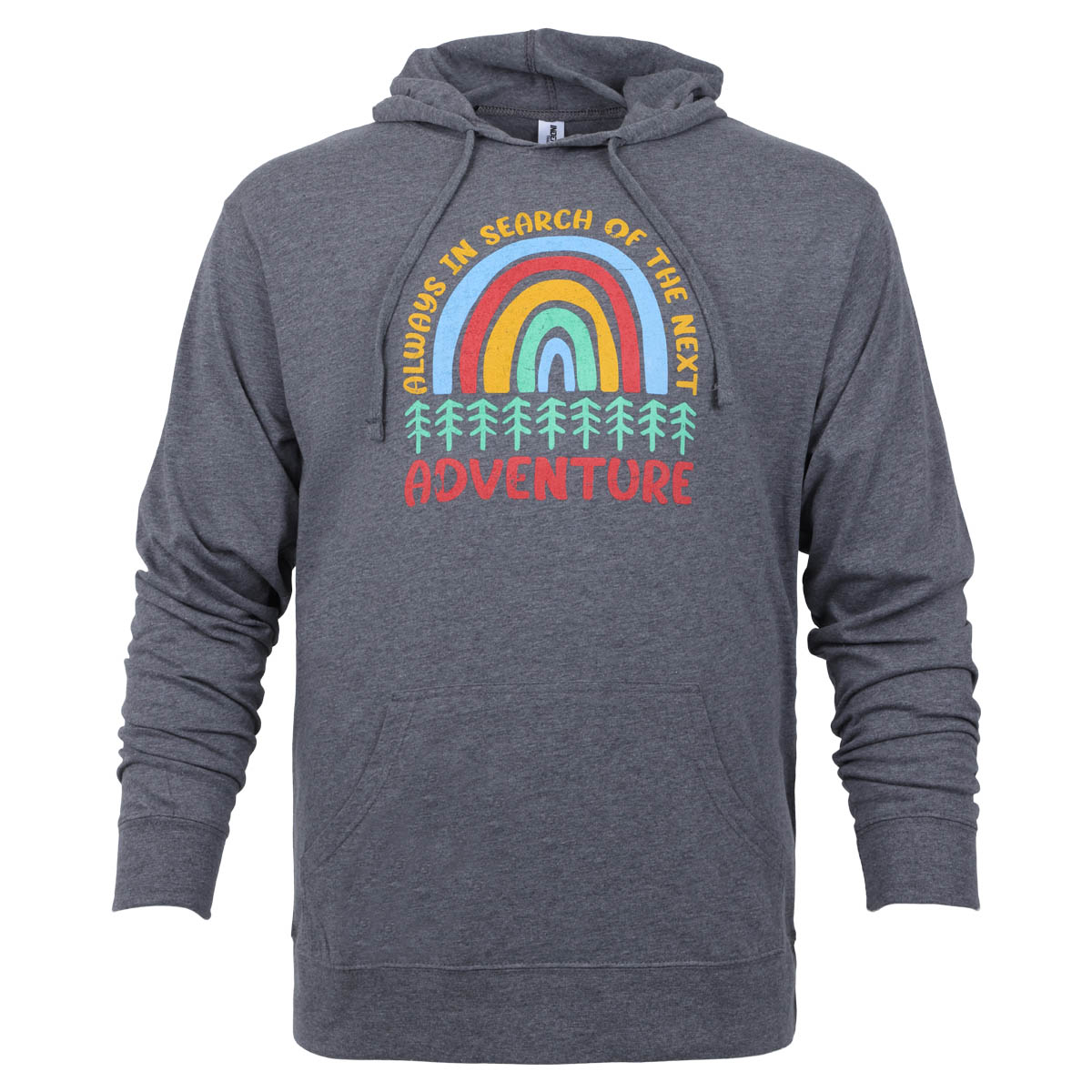 Always In Search of the Next Adventure Hoodie, Gray - Adult S-2XL