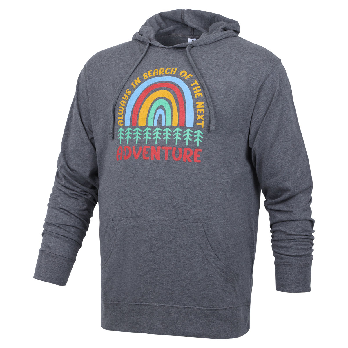 Always In Search of the Next Adventure Hoodie, Gray - Adult S-2XL