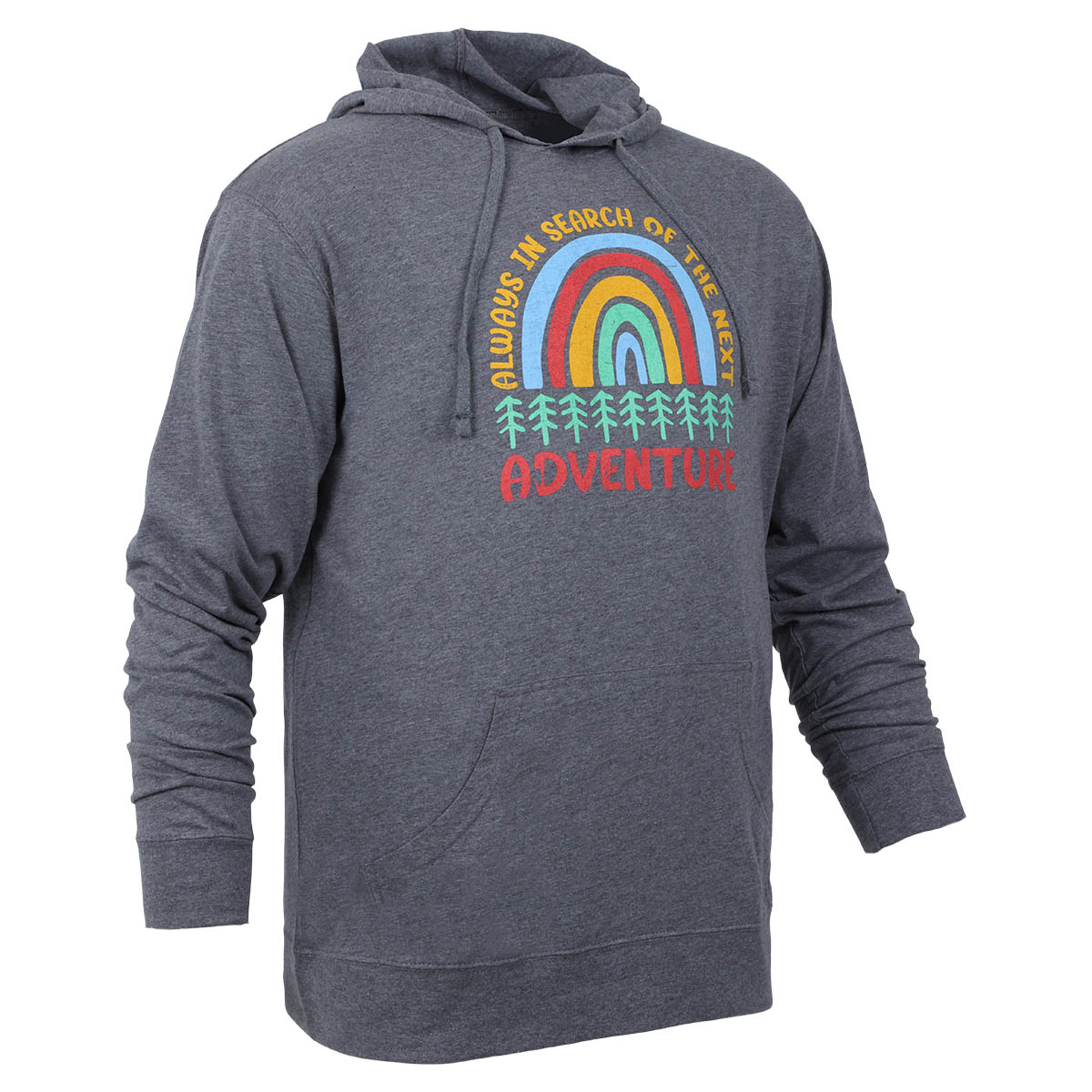 Always In Search of the Next Adventure Hoodie, Gray - Adult S-2XL