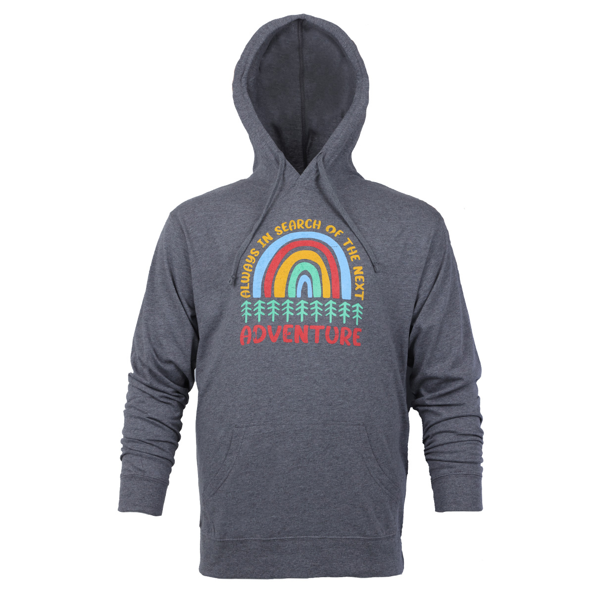 Always In Search of the Next Adventure Hoodie, Gray - Adult S-2XL