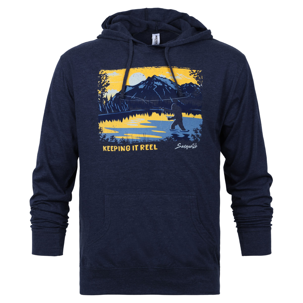Keeping It Reel Hoodie, Navy - Adult S-XL