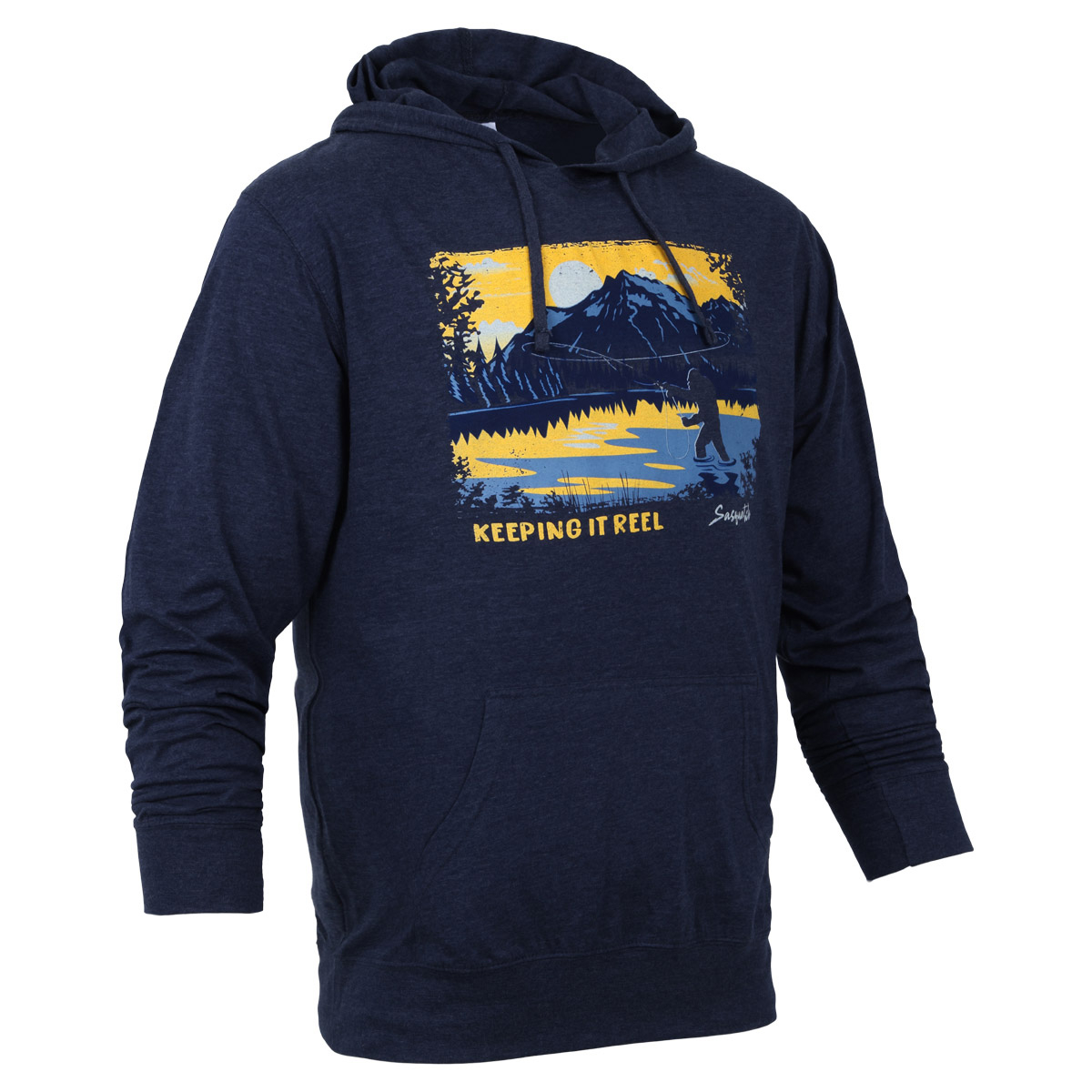 Keeping It Reel Hoodie, Navy - Adult S-XL