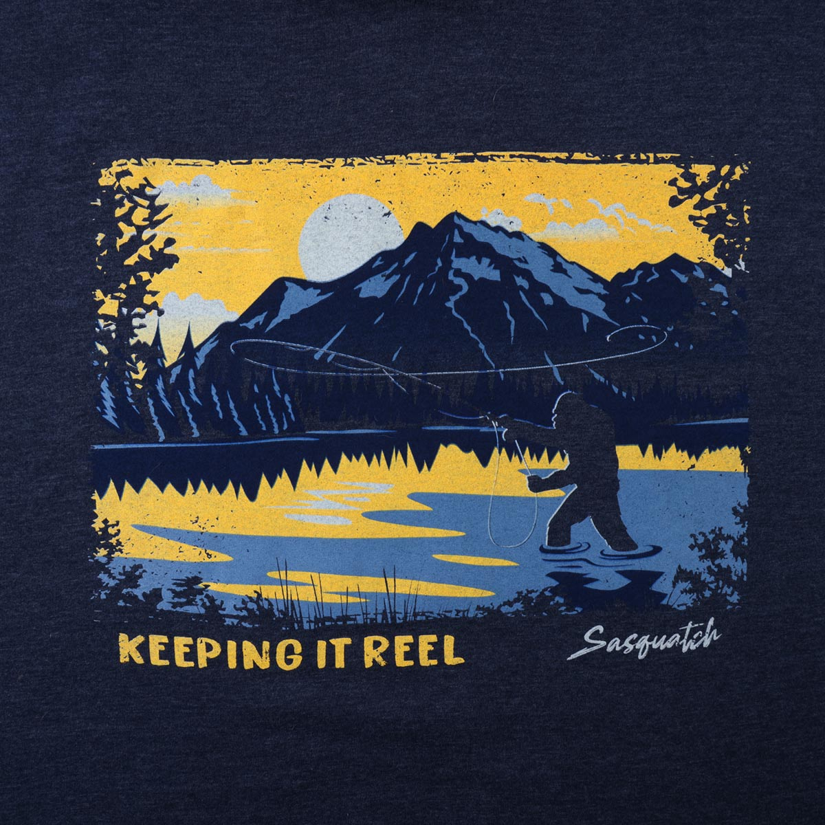 Keeping It Reel Hoodie, Navy - Adult S-XL