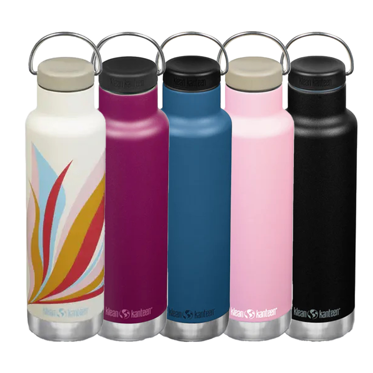 Klean Kanteen 20 oz Insulated Water Bottle with Loop Cap