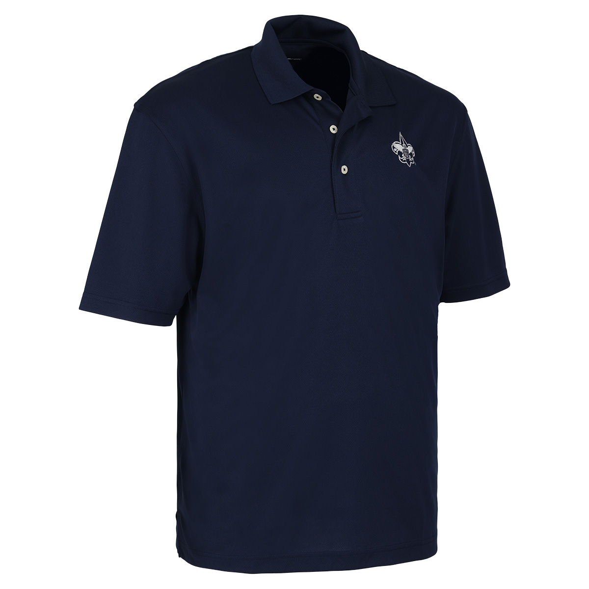 Scouting America Fleur De Lis Staple Polo, Navy - Adult S-3XL 4 Scouting America Fleur De Lis Staple Polo, Navy - Adult S-3XL