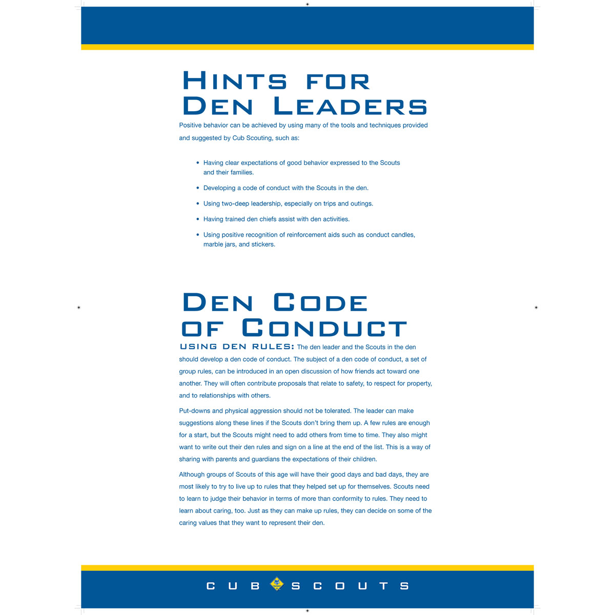 Cub Scout Oath Law Poster Set