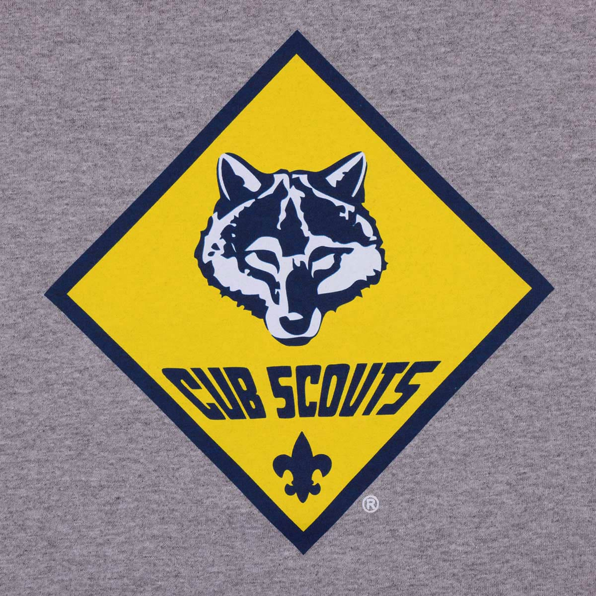 Cub Scout V-neck Tee, Heather Gray - Ladies S-2XL