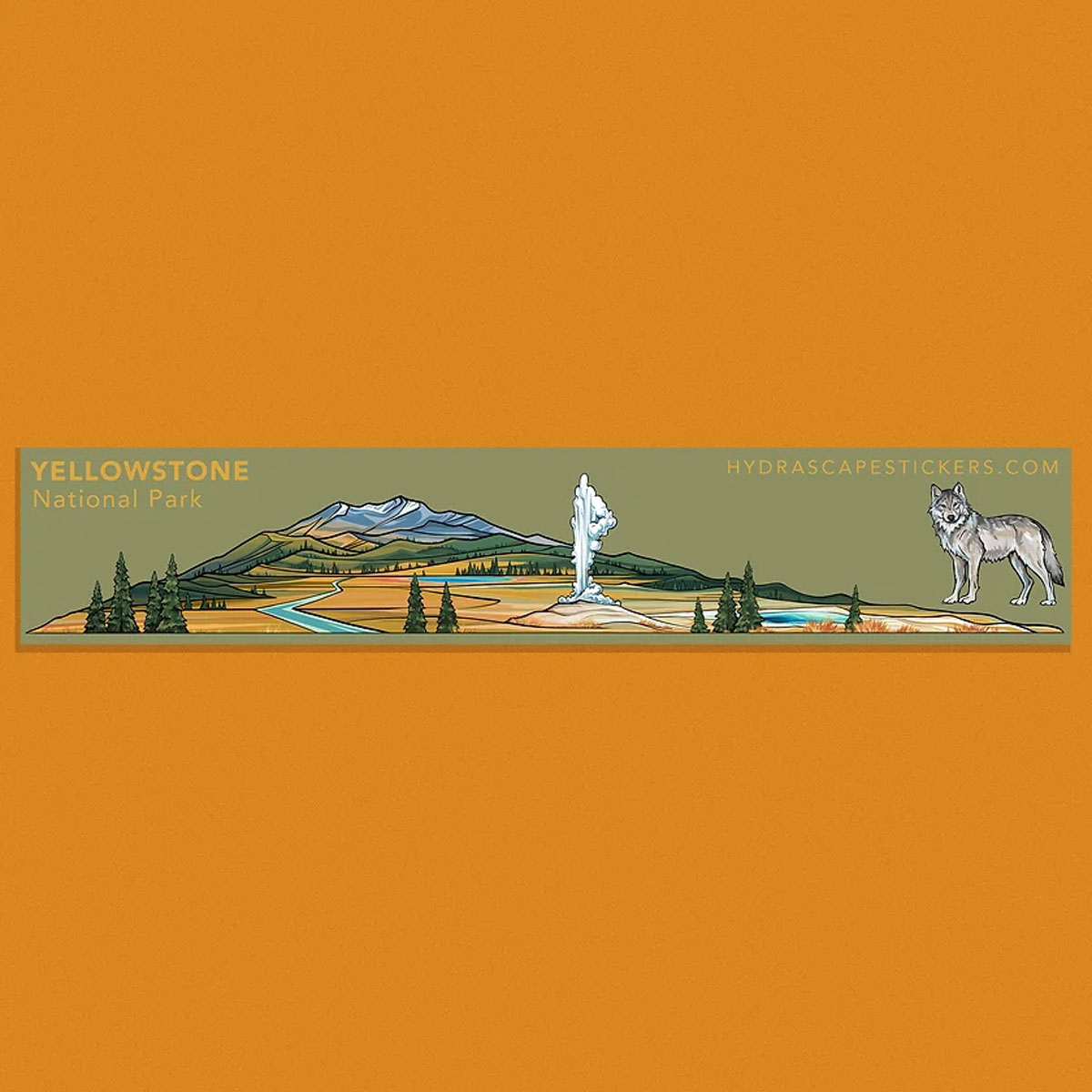 Hydrascape Stickers Yellowstone National Park Miniscape Sticker