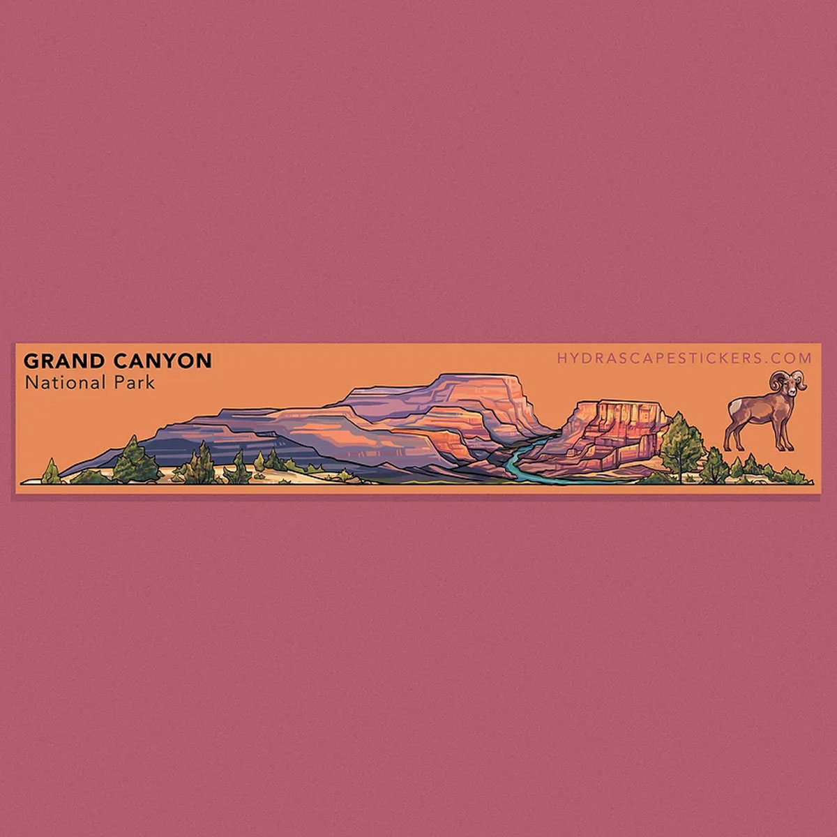 Hydrascape Stickers Grand Canyon National Park Miniscape Sticker 1 Hydrascape Stickers Grand Canyon National Park Miniscape Sticker