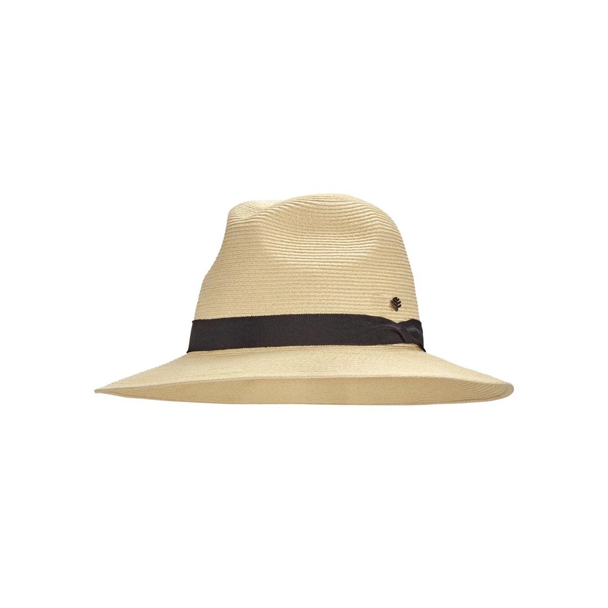 Coolibar Unisex Peyton Lightweight Fedora UPF 50+, Ivory/Black