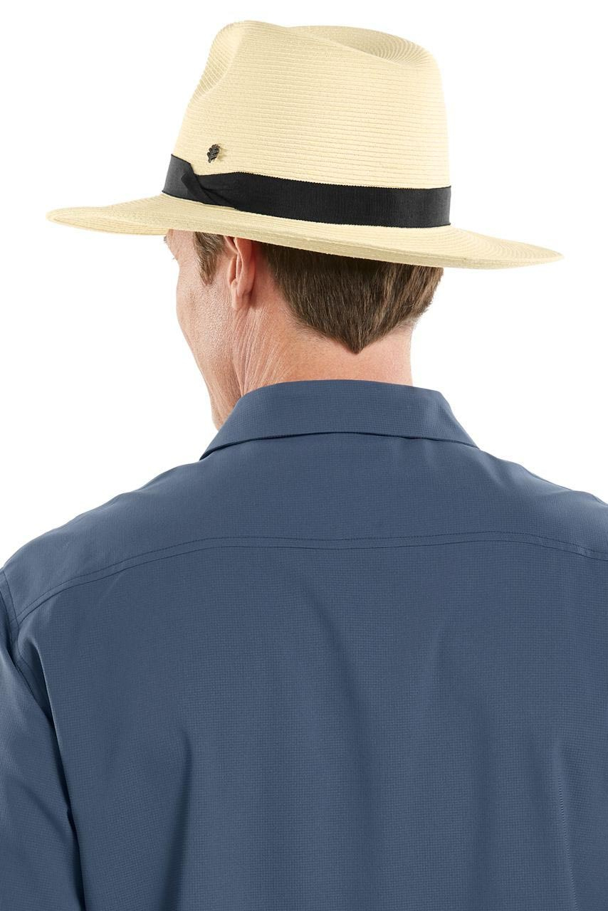 Coolibar Unisex Peyton Lightweight Fedora UPF 50+, Ivory/Black 9 Coolibar Unisex Peyton Lightweight Fedora UPF 50+, Ivory/Black