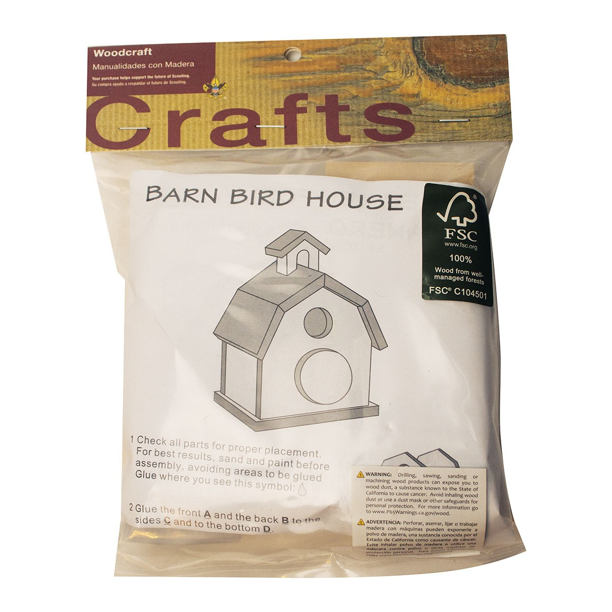 Barn Birdhouse Woodworking Craft Kit