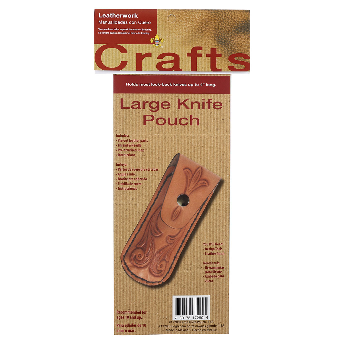 Leather Knife Pouch Kit, Large,