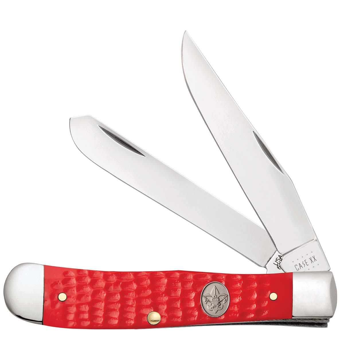 Scouts BSA Case Red Synthetic Standard Jig        Trapper, 3.24'' Blade