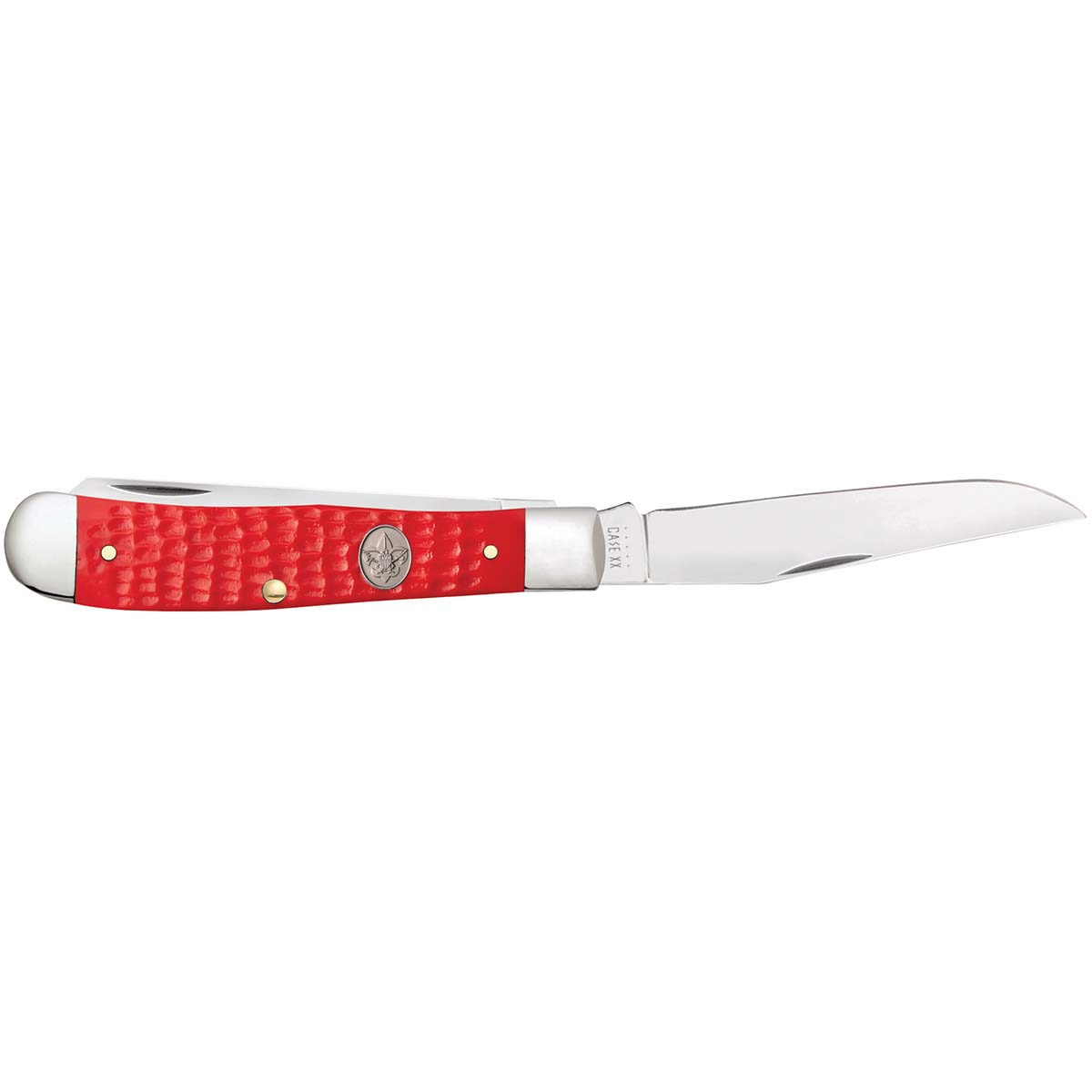 Scouts BSA Case Red Synthetic Standard Jig        Trapper, 3.24'' Blade
