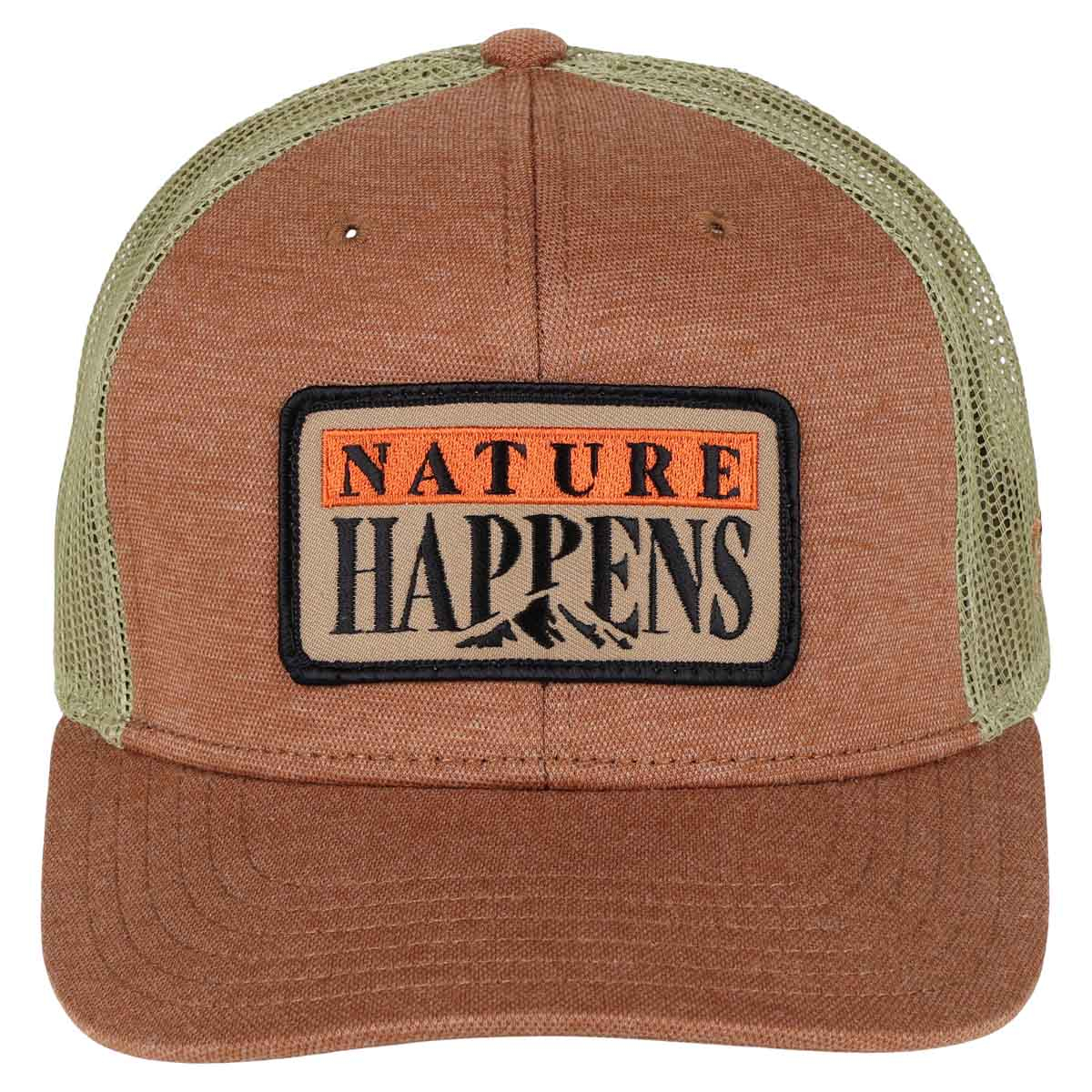 Nature Happens Mesh Cap, Brown/Dark Khaki