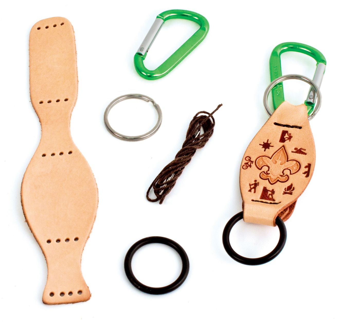 FOB with Caribiner Leather Craft Kit, 1pk