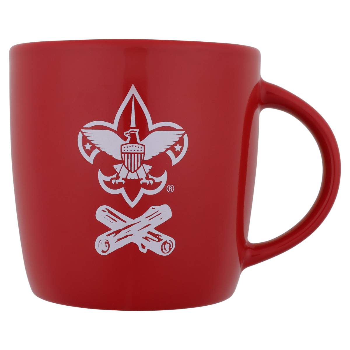 Scouts BSA Campfire Safety Stoneware Mug 18 oz,   Red