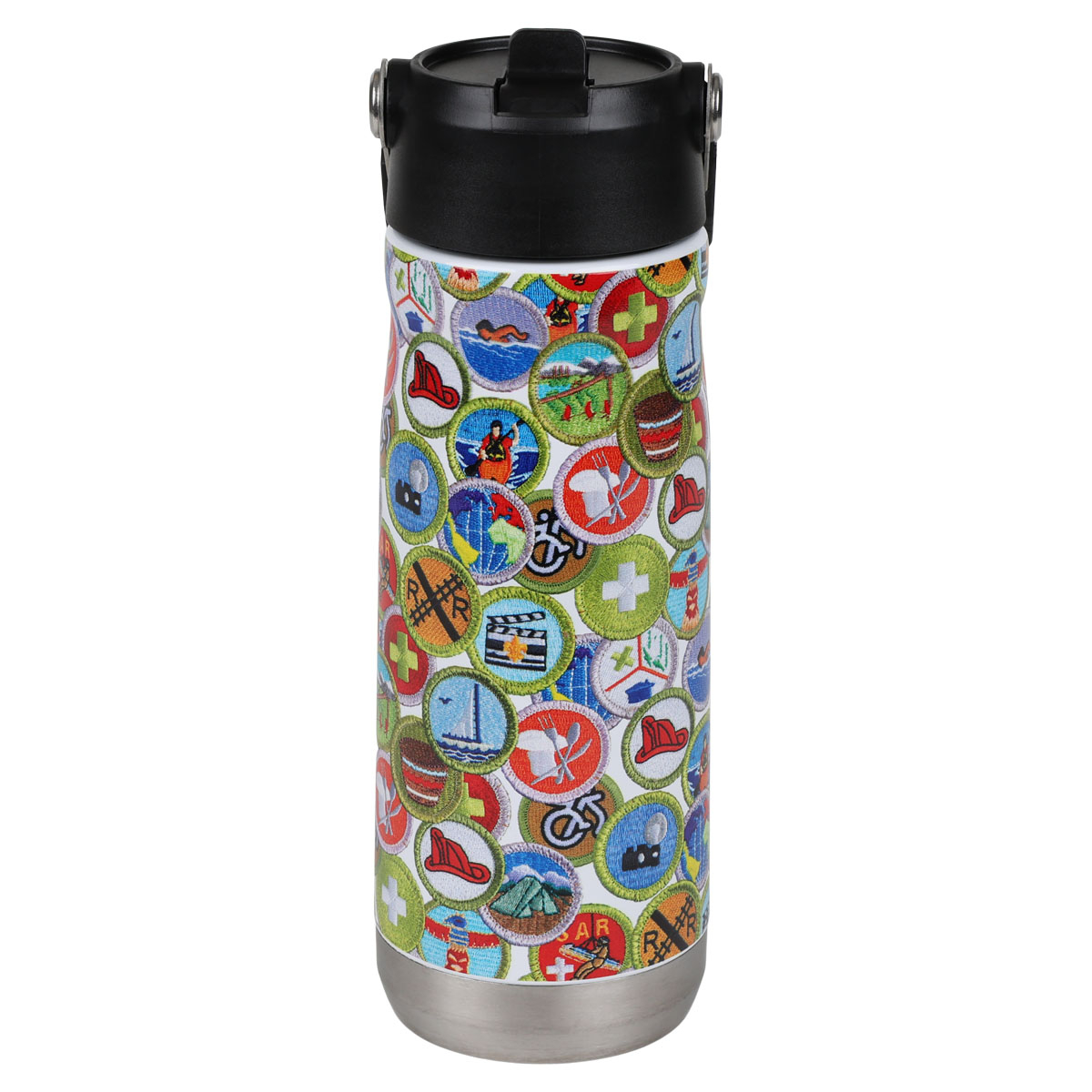 Scouts BSA Merit Badges Tumbler 22oz, Stainless Steel 2 Scouts BSA Merit Badges Tumbler 22oz, Stainless Steel
