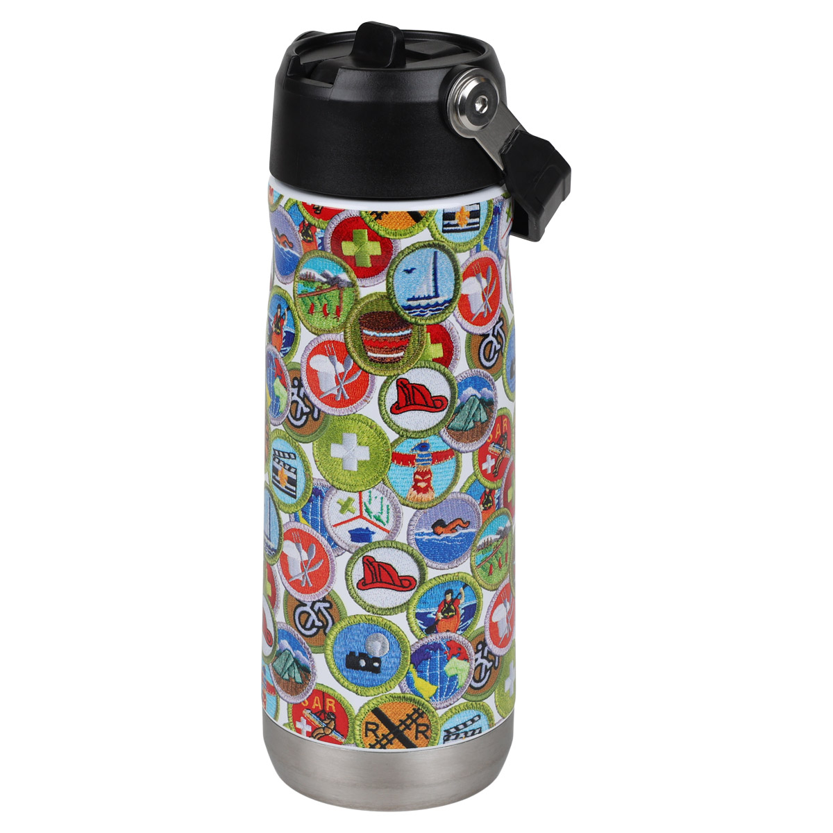 Scouts BSA Merit Badges Tumbler 22oz, Stainless Steel 3 Scouts BSA Merit Badges Tumbler 22oz, Stainless Steel