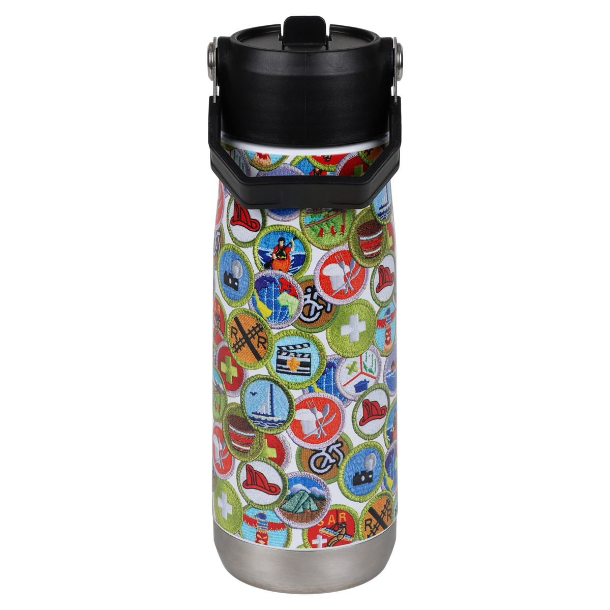 Scouts BSA Merit Badges Tumbler 22oz, Stainless Steel 4 Scouts BSA Merit Badges Tumbler 22oz, Stainless Steel