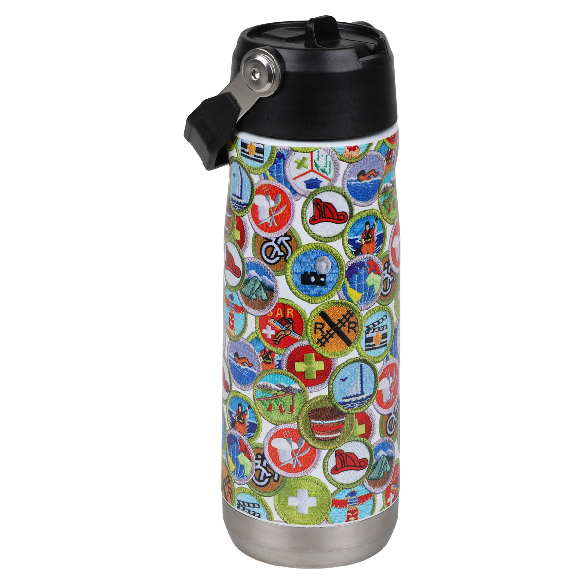 Scouts BSA Merit Badges Tumbler 22oz, Stainless Steel 5 Scouts BSA Merit Badges Tumbler 22oz, Stainless Steel