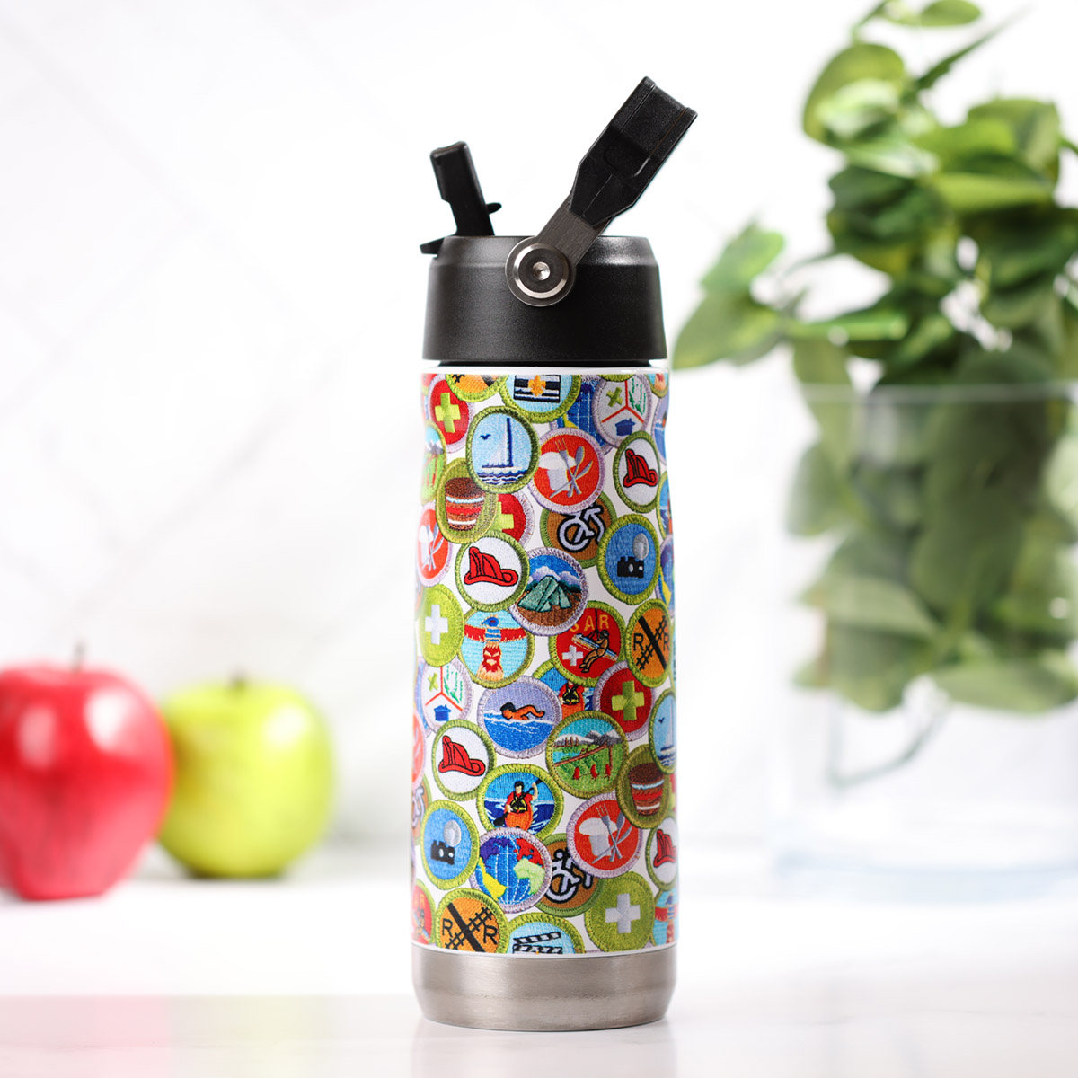 Scouts BSA Merit Badges Tumbler 22oz, Stainless Steel 9 Scouts BSA Merit Badges Tumbler 22oz, Stainless Steel
