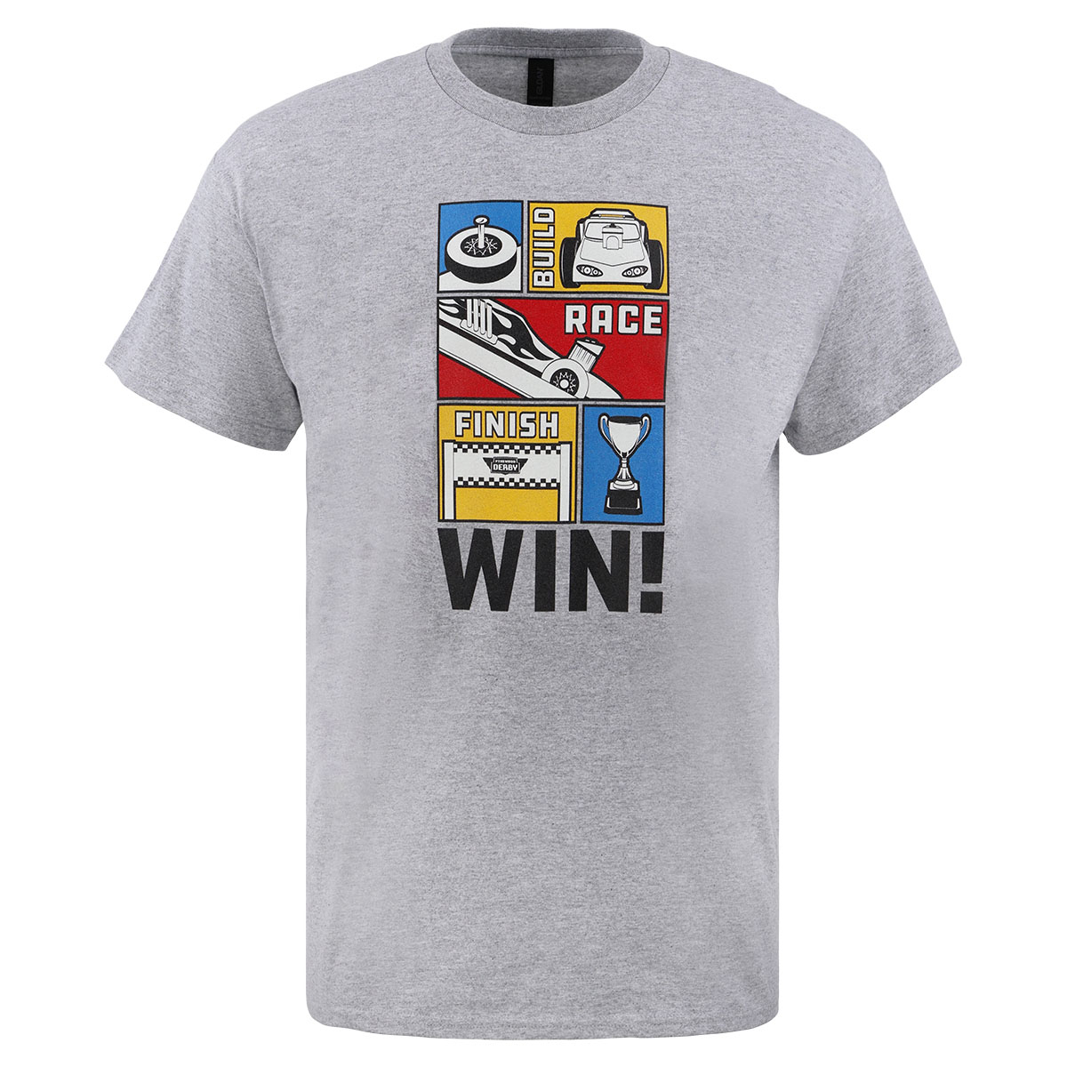 Pinewood Derby Build, Race, Win Tee - Adult S-2XL 1 Pinewood Derby Build, Race, Win Tee - Adult S-2XL