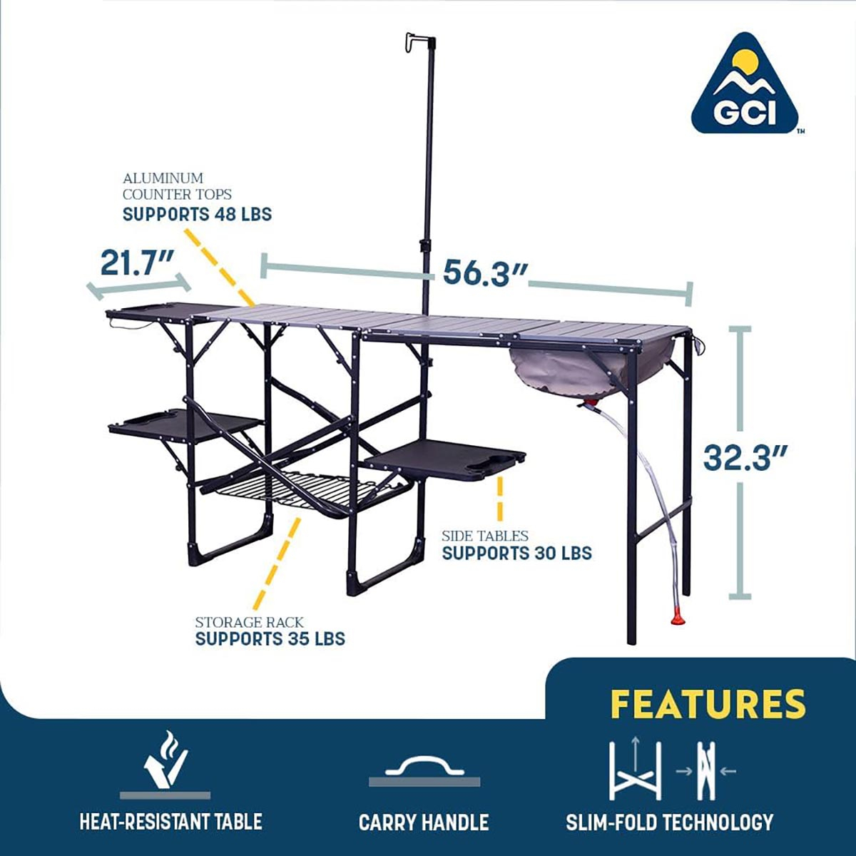 GCI Outdoor Master Cook Station-Folding Camp      Kitchen