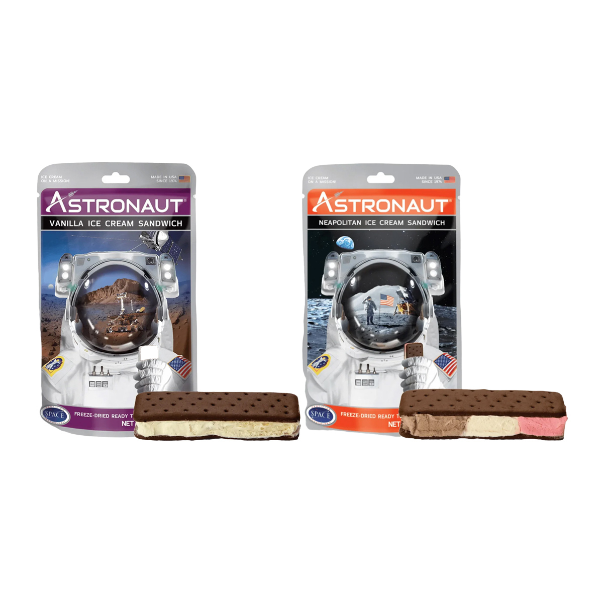 Astronaut Foods Backpackers Pantry Freeze Dried Ice Cream Sandwich