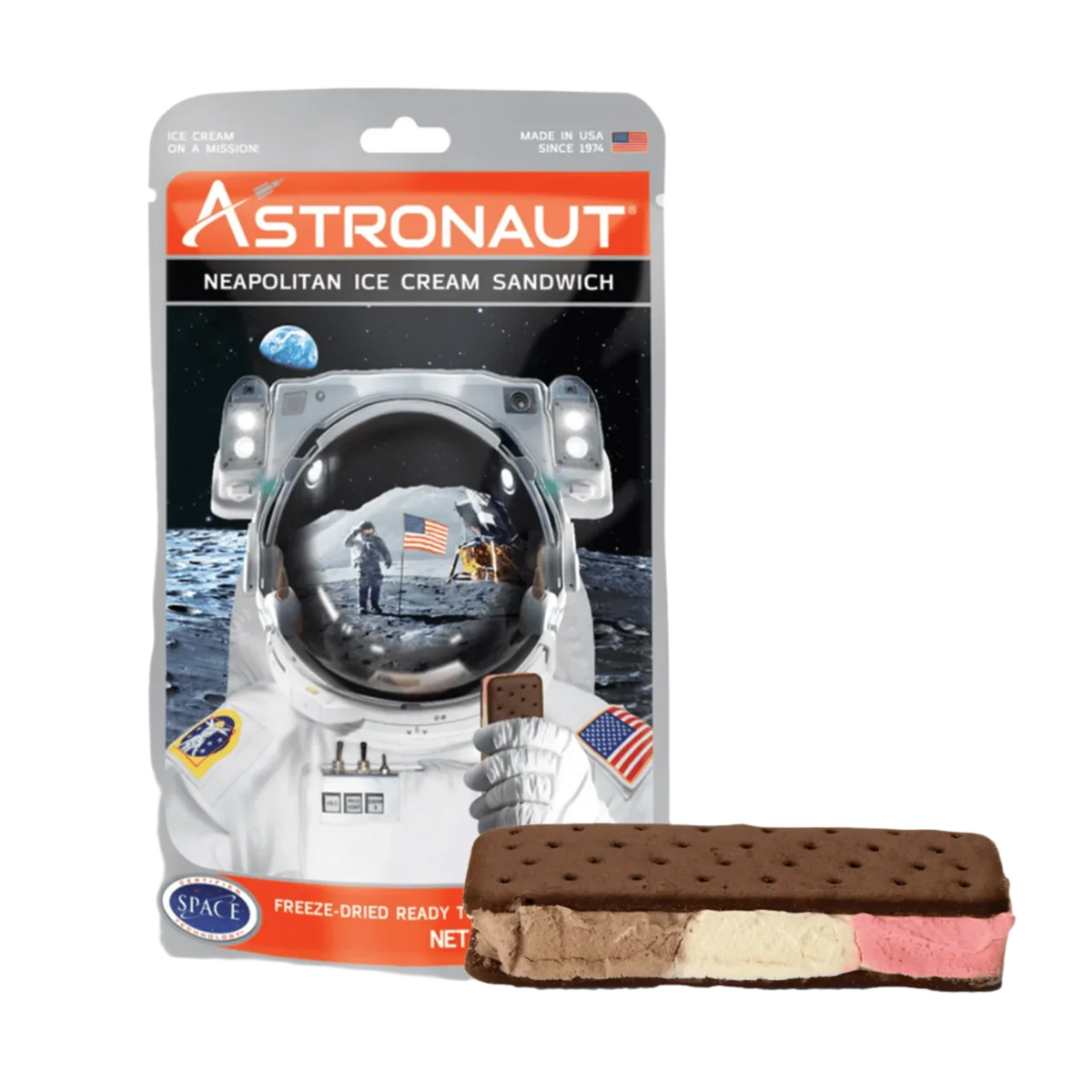 Astronaut Foods Backpackers Pantry Freeze Dried Ice Cream Sandwich