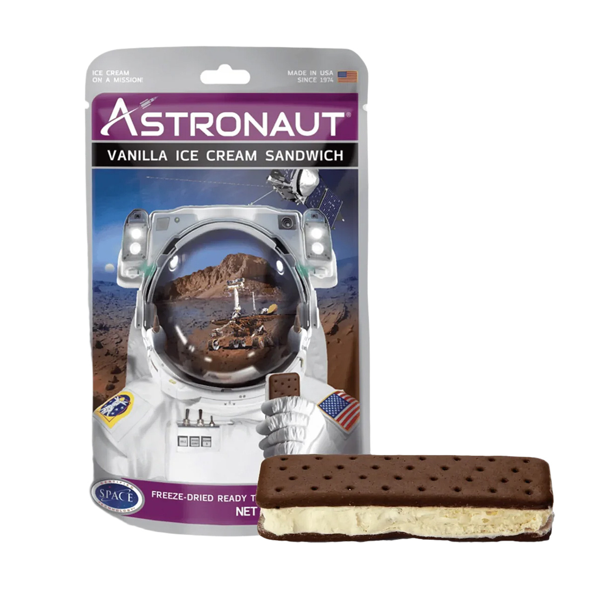 Astronaut Foods Backpackers Pantry Freeze Dried Ice Cream Sandwich