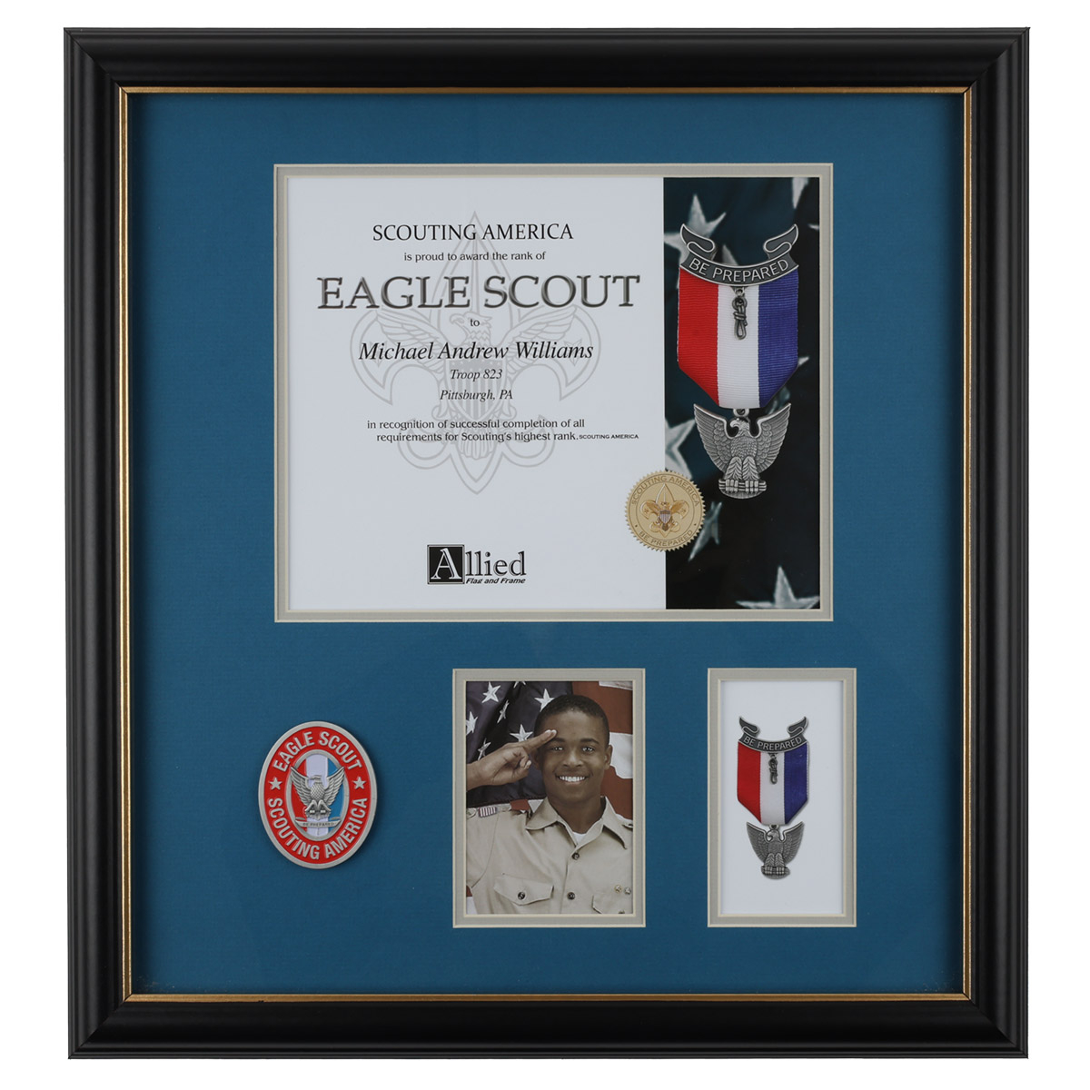 Eagle Scout Certificate Frame, 16"x17"