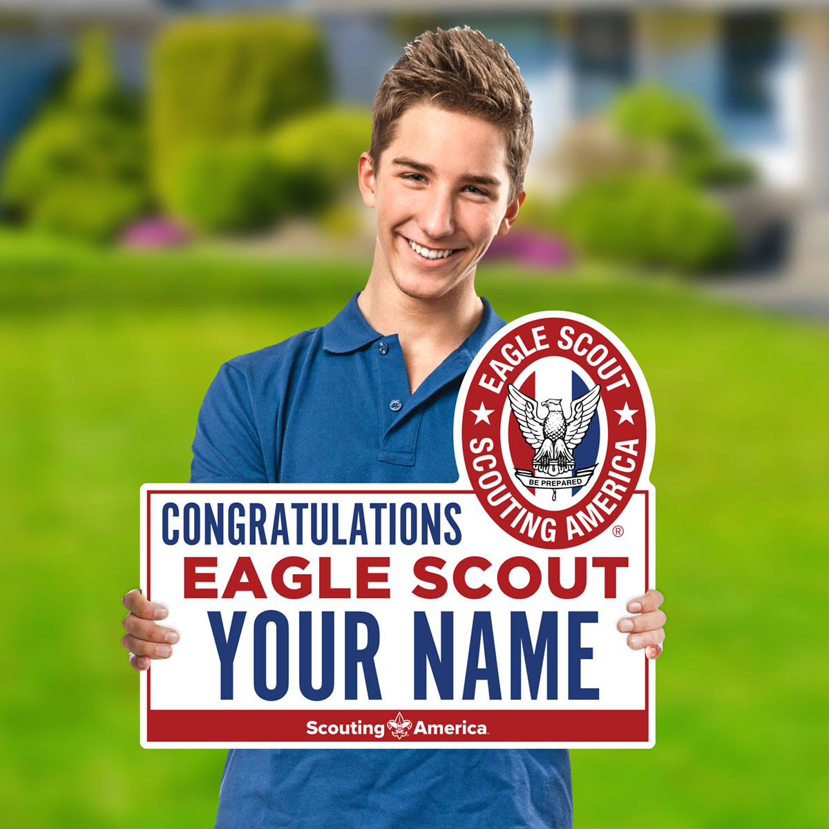 Eagle Scout Customized Congratulations Yard Sign