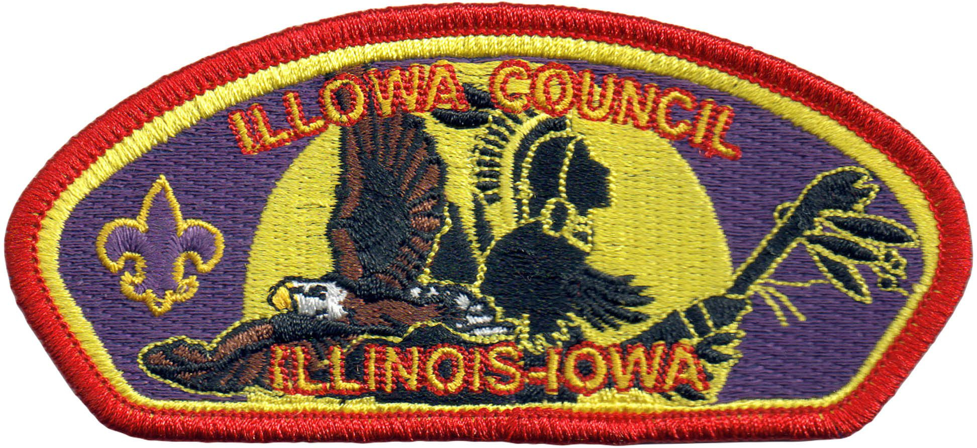 Illowa Council Illinois-Iowa Council Shoulder Patch 1 Illowa Council Illinois-Iowa Council Shoulder Patch