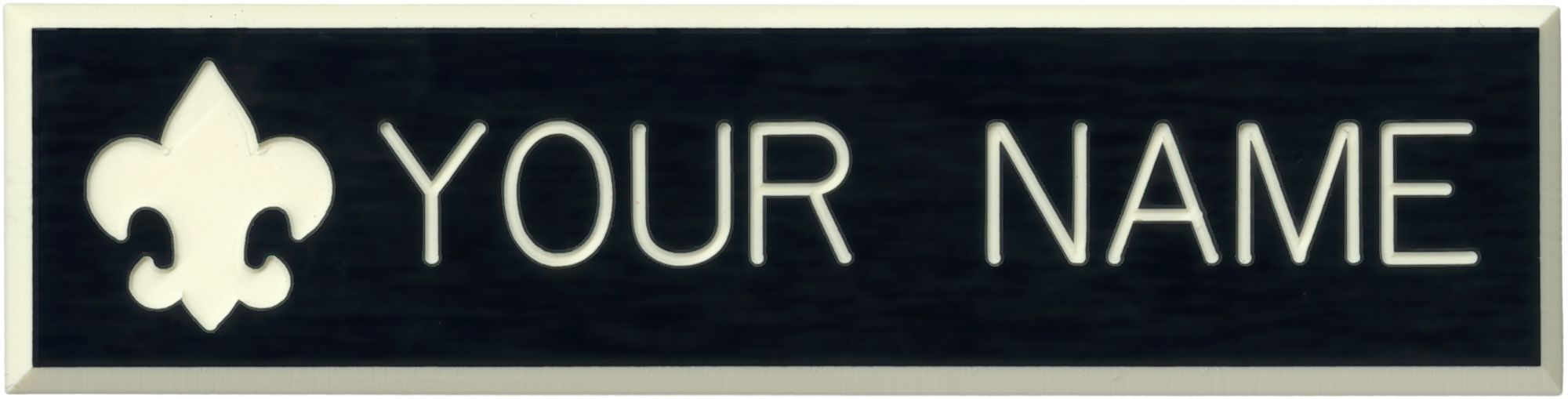 Fleur-de-lis One-line Nameplate 1 Fleur-de-lis One-line Nameplate