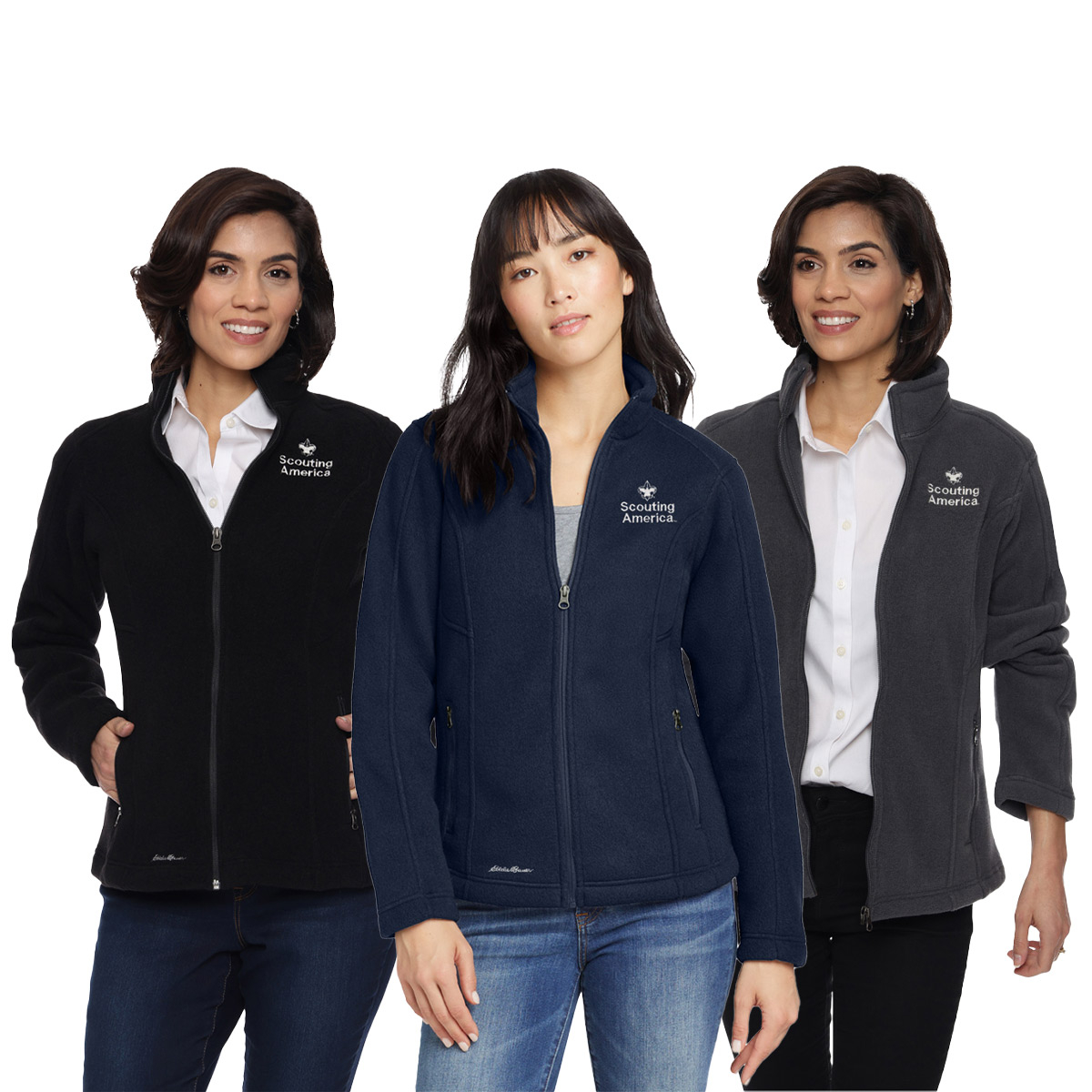 Scouting America Eddie Bauer Full Zip Fleece Jacket - Women's S-4XL